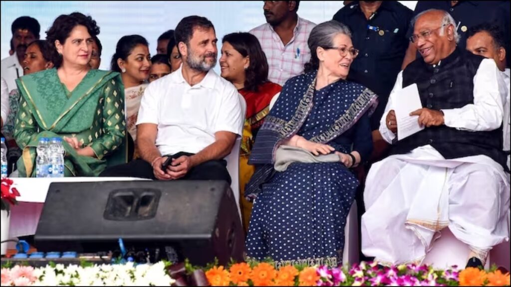 Kharge, Sonia, Rahul, Priyanka