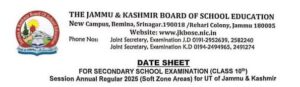 Date-Sheet for 10th, 12th