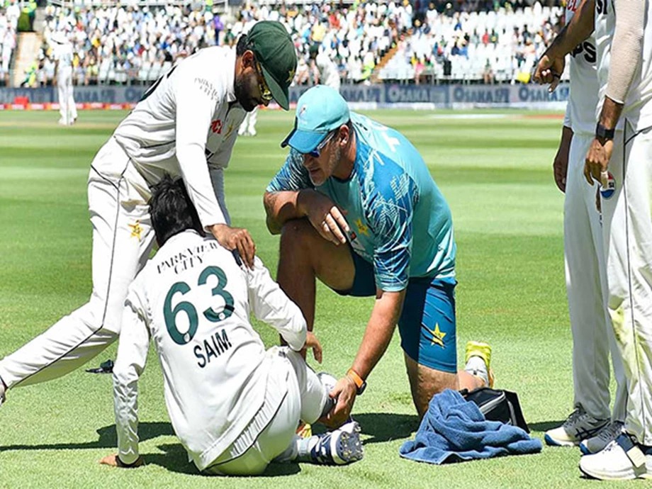 Injured Saim Ayub